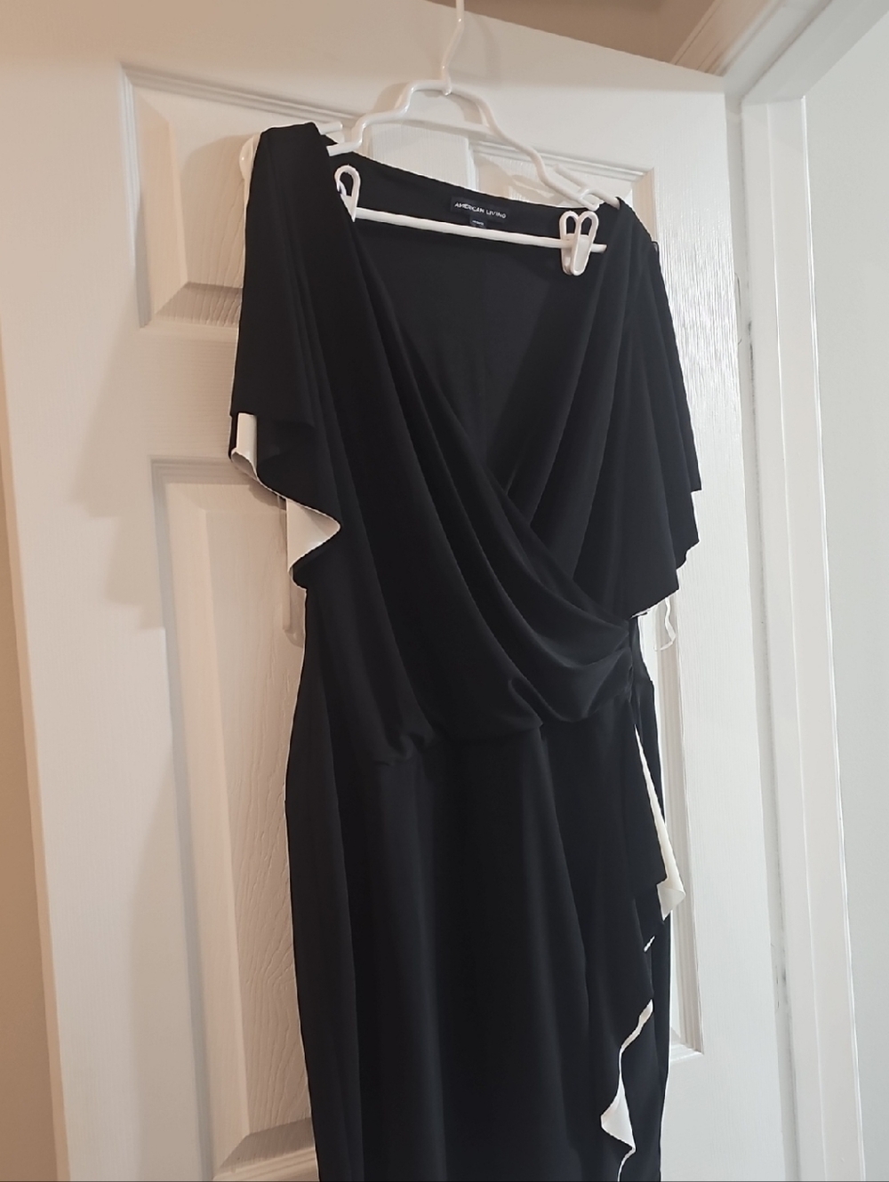 American Living Black & White Dress with White Trim
